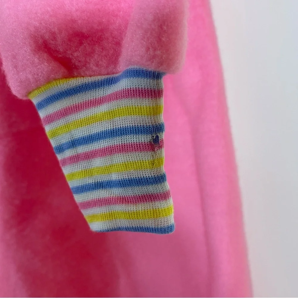 Obion Vintage Pink Fleece Long Robe - Picture 7 of 8